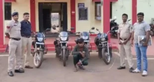 चोरी की बाइक पर गर्लफ्रेंड संग घूम रहा युवक, ग्रामीणों ने पकड़ा, आरोपी फरार
